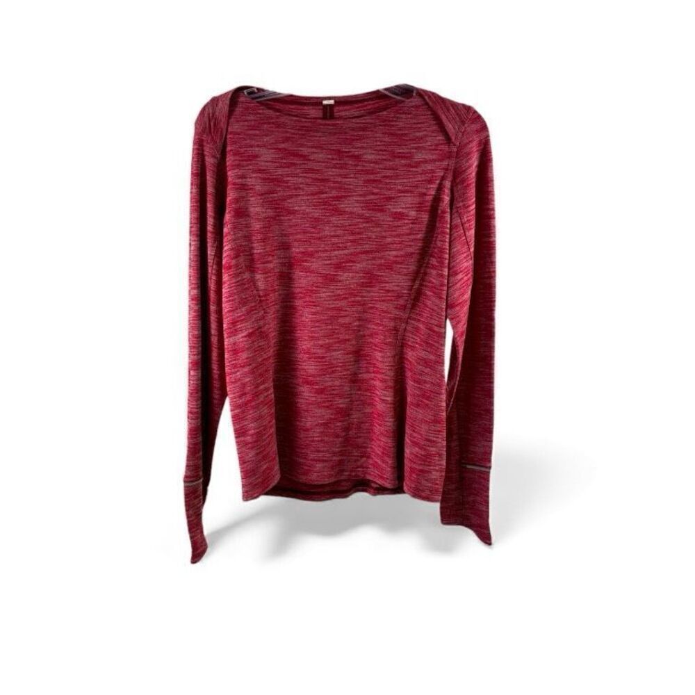 Lululemon Long Sleeve Boat Neck Top in Red Size 10